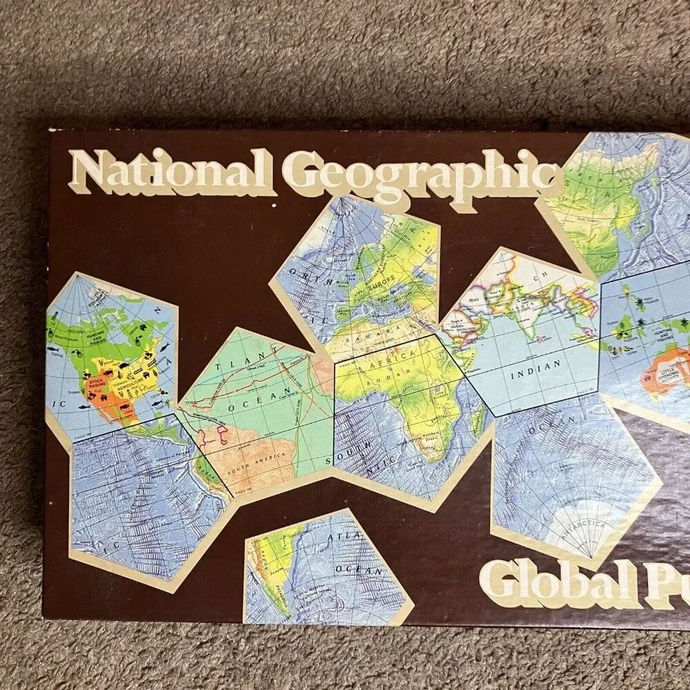 National Geographic Global Pursuit Geography Map Board Game 1987 Complete